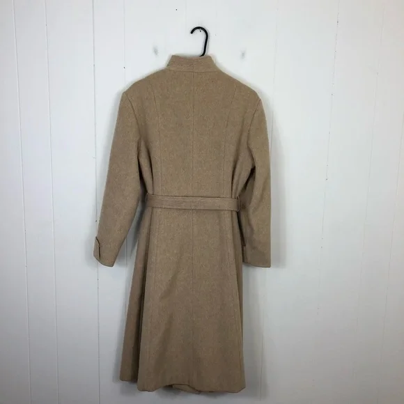 Vintage Wool & Camel Hair Belted Jacket Sz S - Picture 5 of 14